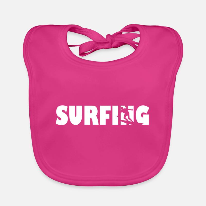 Surf surf sur surf Waves Surfboard Bavoir bio Bébé
