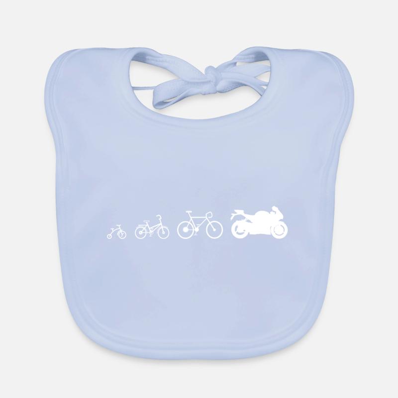 Motorrad Motorcycle Biker Evolution Baby Bio-Lätzchen