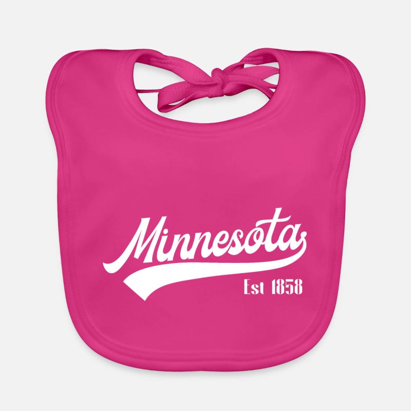 Minnesota - Bavoir bio Bébé - fuchsia