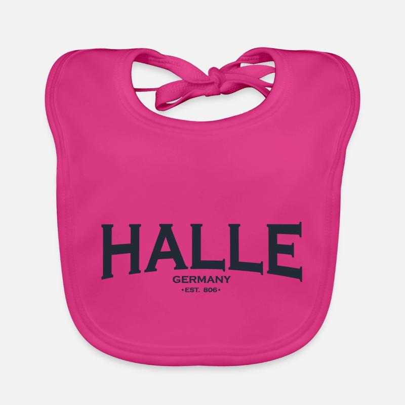 salle - Bavoir bio Bébé - fuchsia