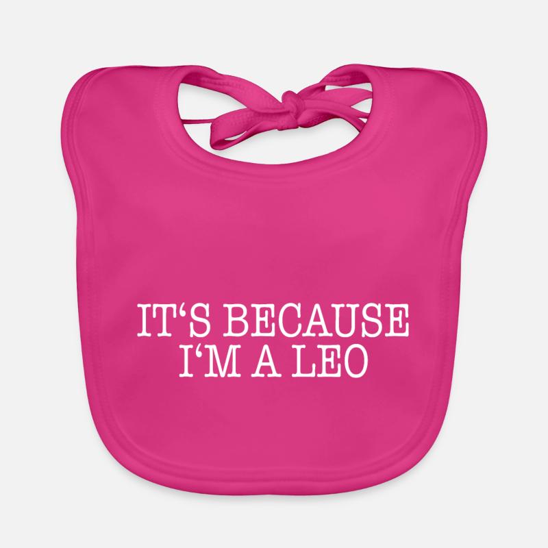Sternzeichen Löwe - Baby Bio-Lätzchen - Fuchsia