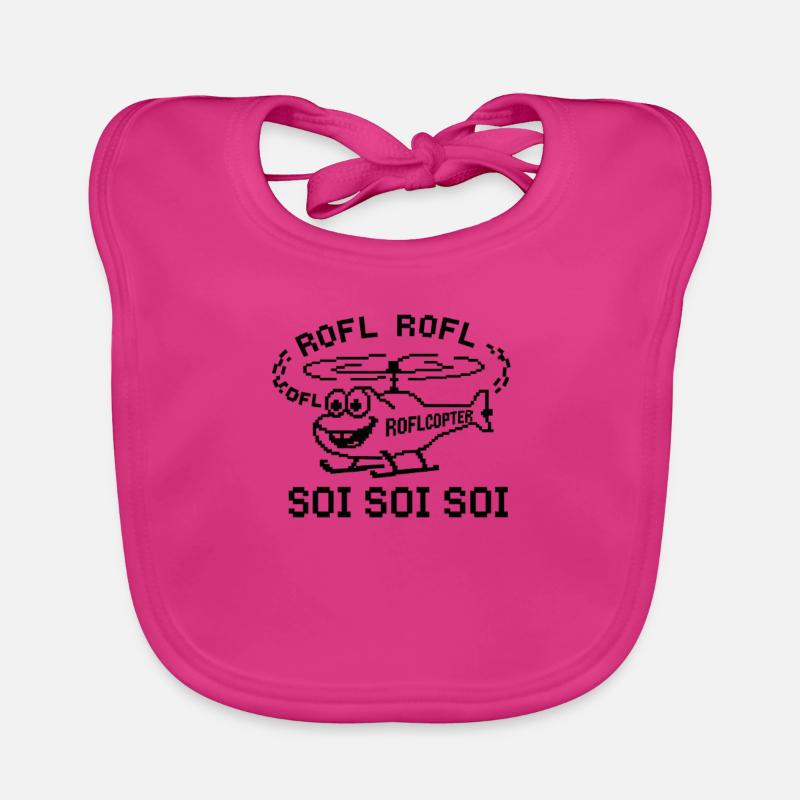 Roflcopter Meme Organic Baby Bibs