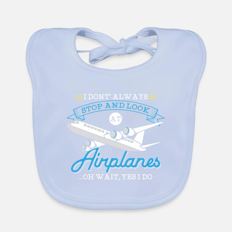 Airplane - pilot, technician, engineer gift Organic Baby Bibs