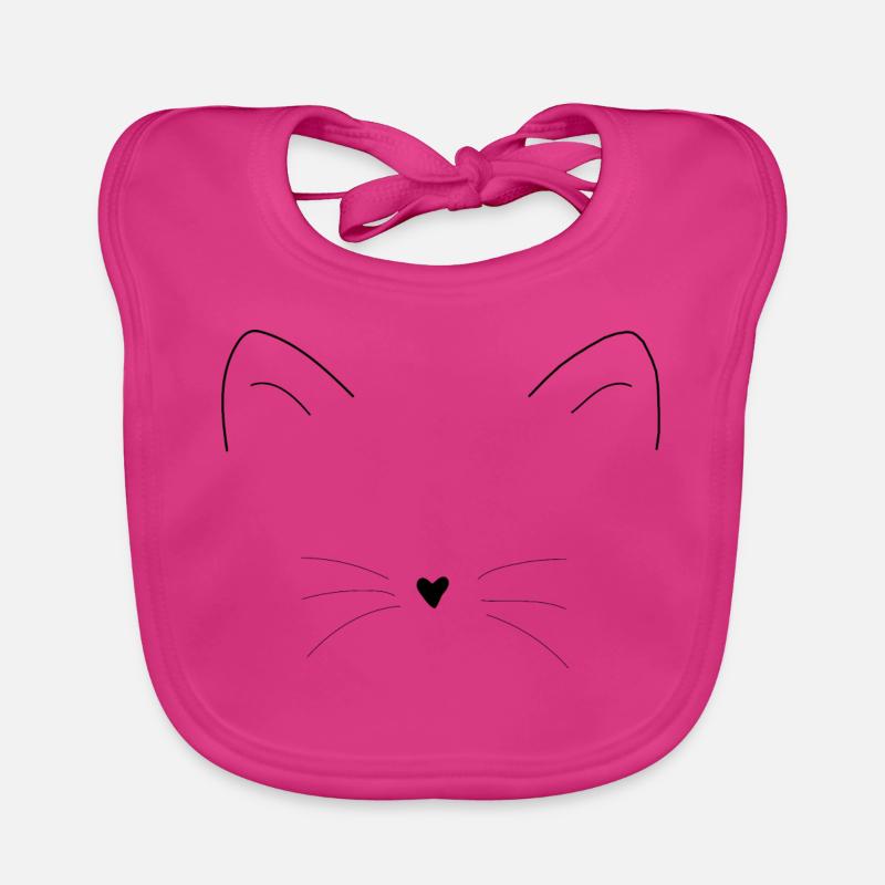 Katze Ohren Schnauze Gesicht Geschenk Idee Baby Bio-Lätzchen