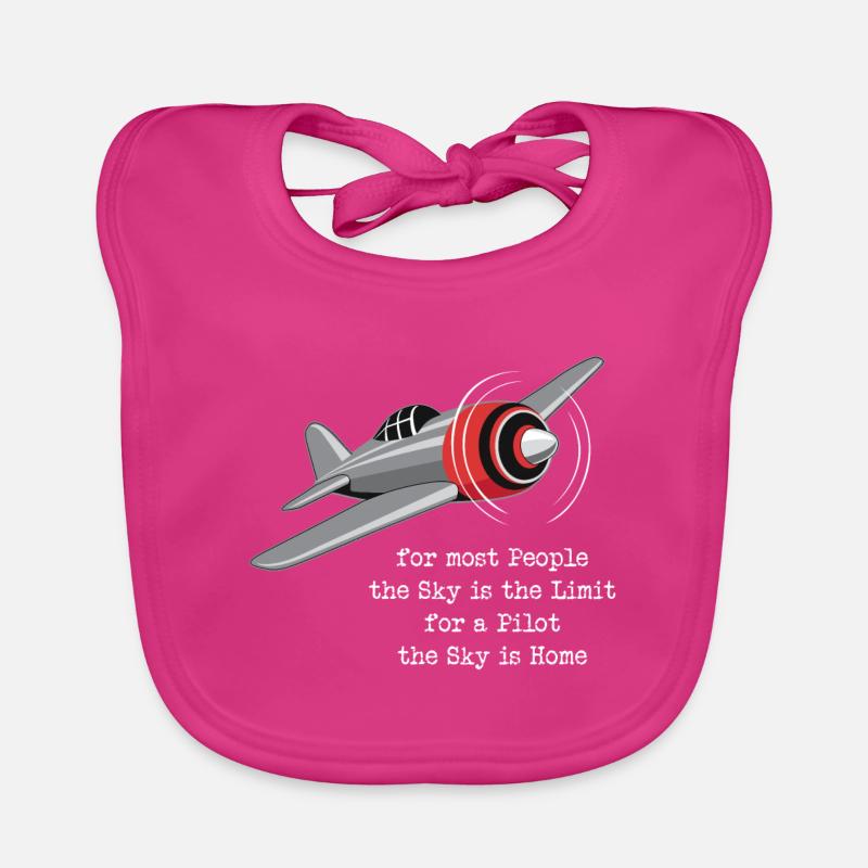 Pilot Luftfahrt Flugzeug Fliegen Geschenk Baby Bio-Lätzchen
