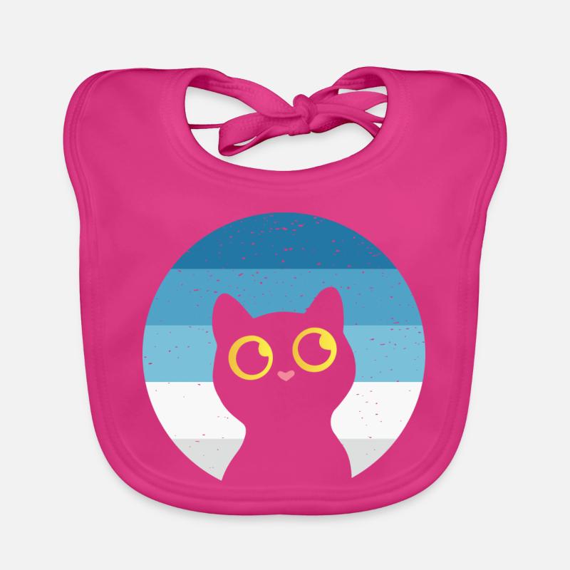 Chat Rétro Bavoir bio Bébé