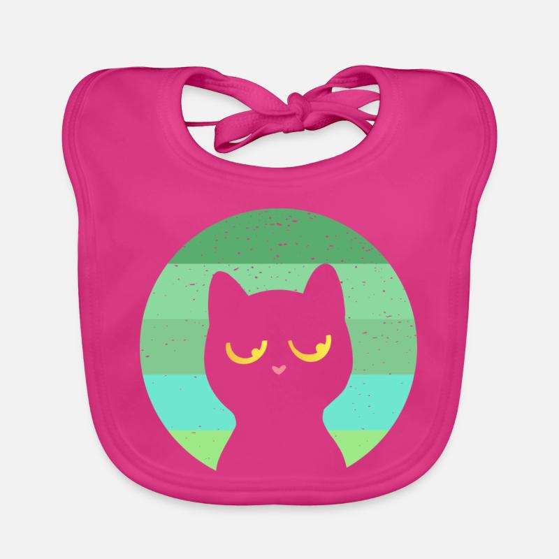 Chat Rétro Bavoir bio Bébé