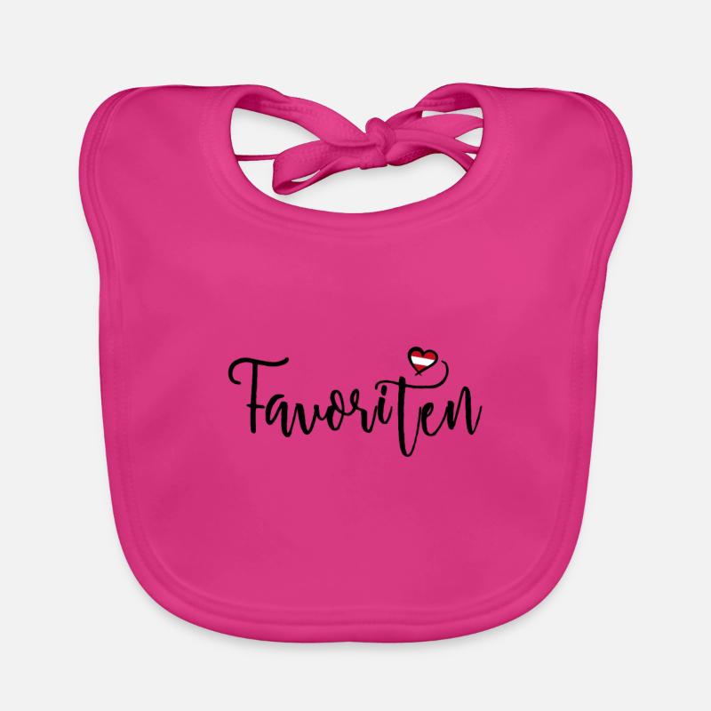 Favoris District Vienne - Bavoir bio Bébé - fuchsia
