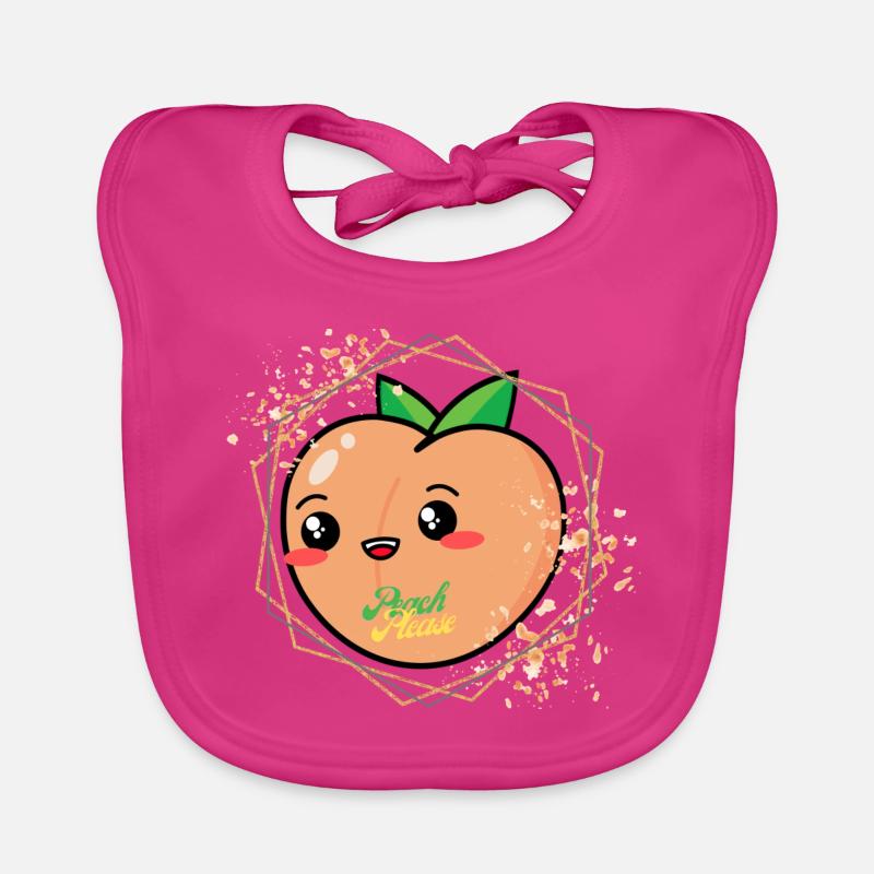 Pfirsich - Peach Please Baby Bio-Lätzchen