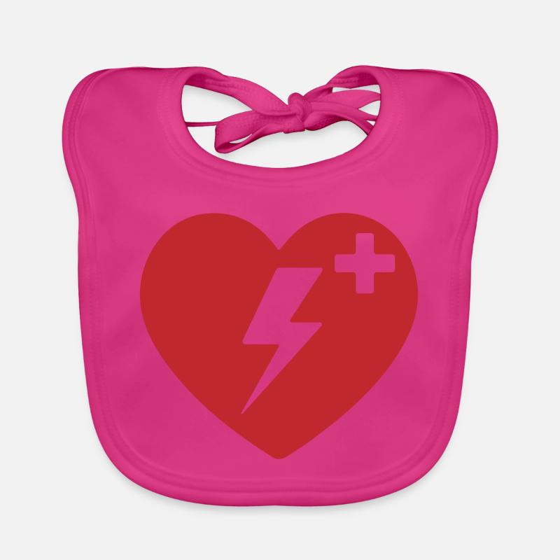 AED emergency defibrillator First Aid Organic Baby Bibs