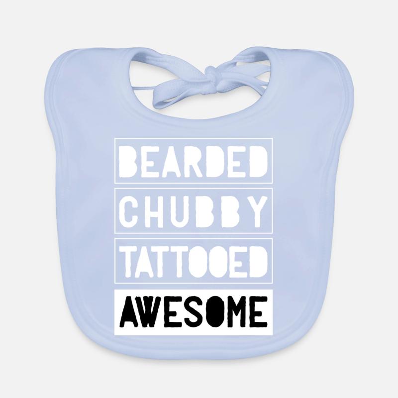 Bearded Chubby Tattooed Awesome Baby Bio-Lätzchen