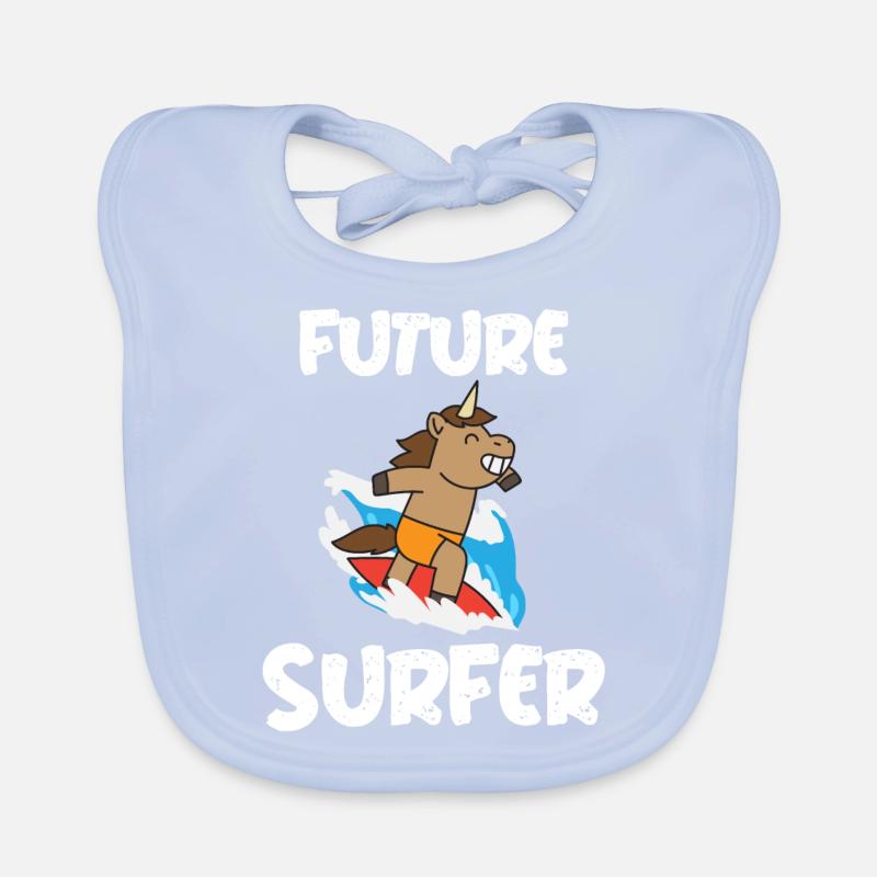 Jeune surfeur jeune surfeur surfeuse Bavoir bio Bébé