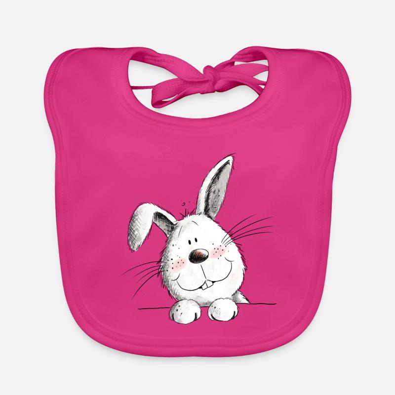 Funny rabbit I rabbit motif rabbit Organic Baby Bibs