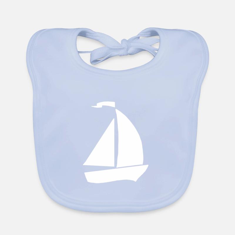 Segelboot Segler Segelschiff Boot Schiff Geschenk Baby Bio-Lätzchen