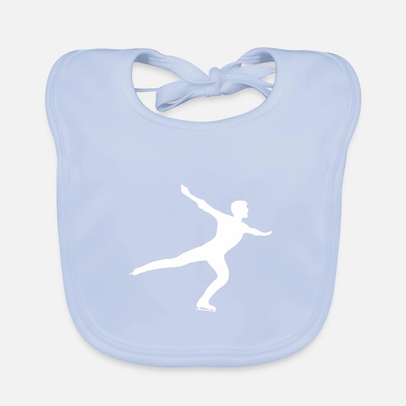 Schlittschuh Eislauf Eiskunstlauf Eiskunstlaufe Baby Bio-Lätzchen