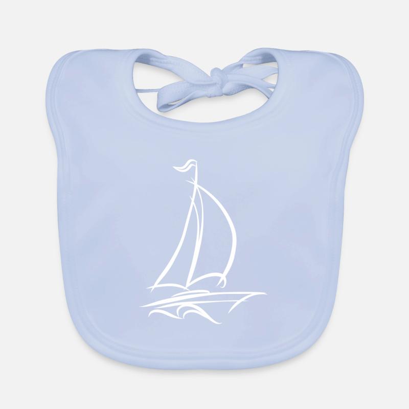 Sailing Captain Sailing Ship Sailing Sailor Boat Organic Baby Bibs