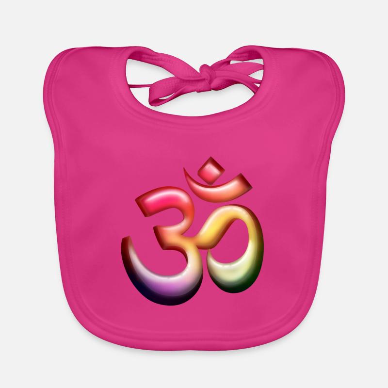 Om / Aum Symbol 3D coloré Bavoir bio Bébé