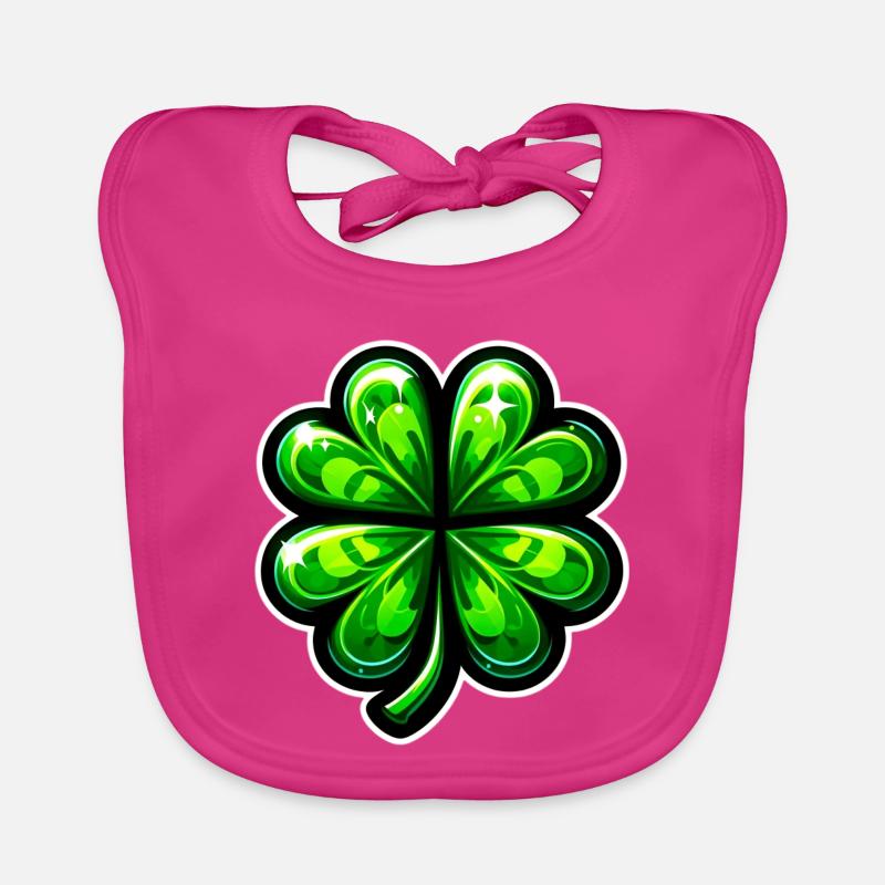 Four-leaf clover Organic Baby Bibs