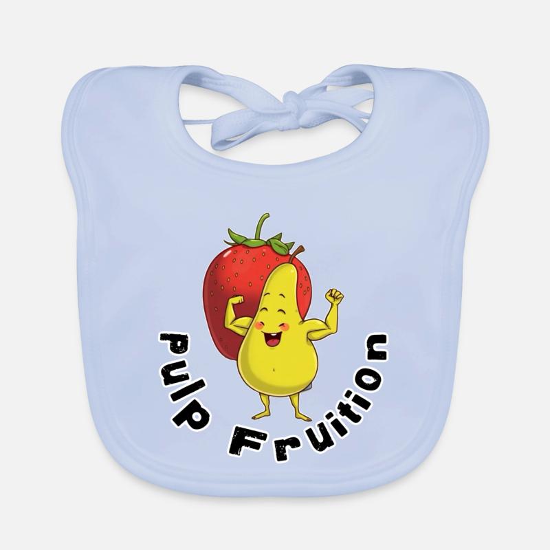 Pulp Fruit Power Figure Organic Baby Bibs