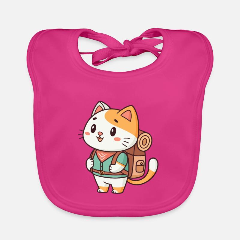 Rucksackabenteuer-Katze Baby Bio-Lätzchen