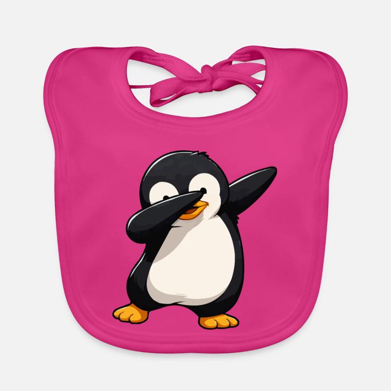 Dab Pinguin Comic Baby Bio-Lätzchen