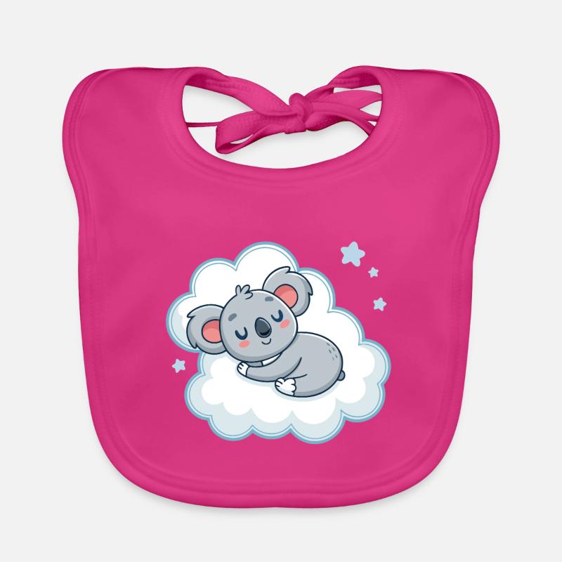 Dreamy Koala on Blue Cloud Organic Baby Bibs