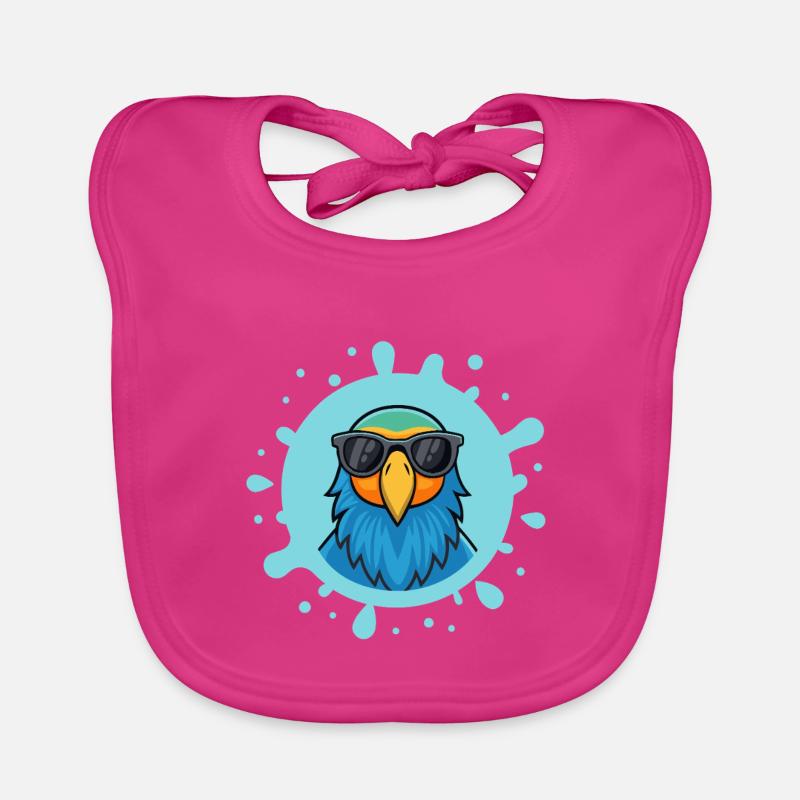 Blue Parrot Solar Glasses Organic Baby Bibs
