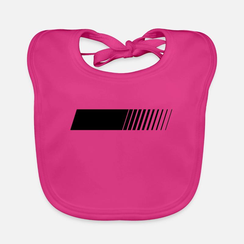 Racing stripes left blank Organic Baby Bibs