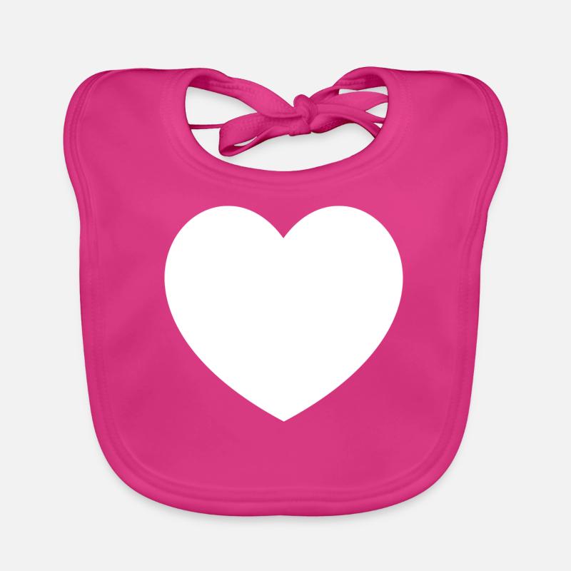 Coeur blanc Bavoir bio Bébé