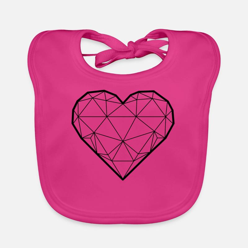 3D heart - gift idea Organic Baby Bibs