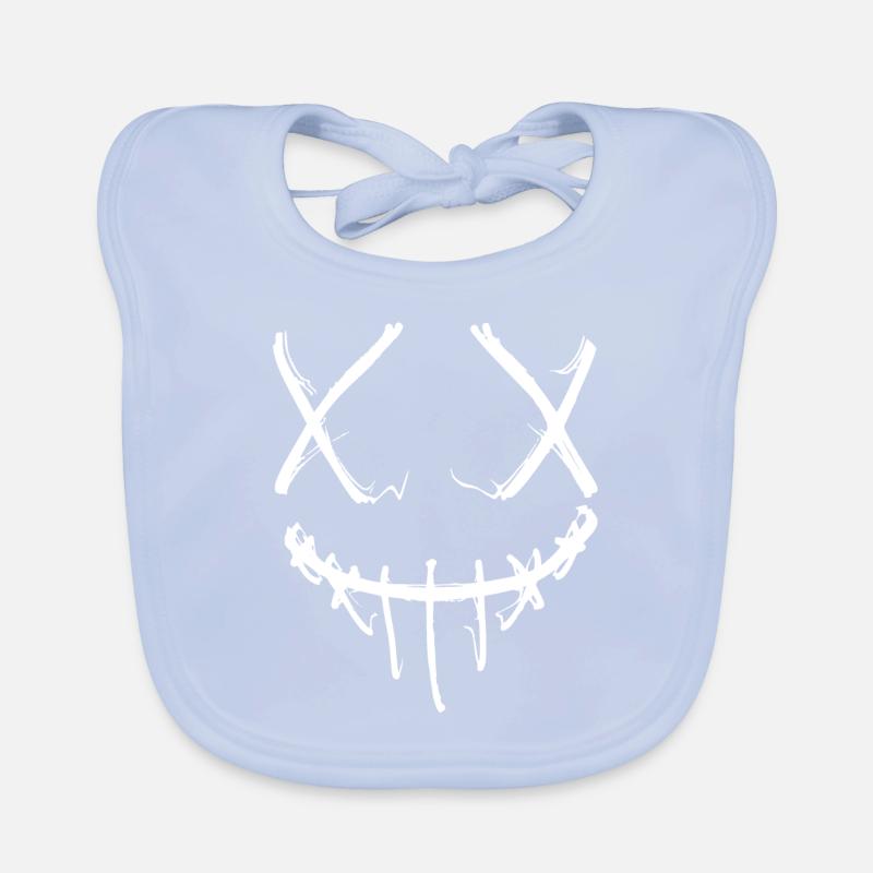 Horror Halloween Face Mask Purge Optics Organic Baby Bibs