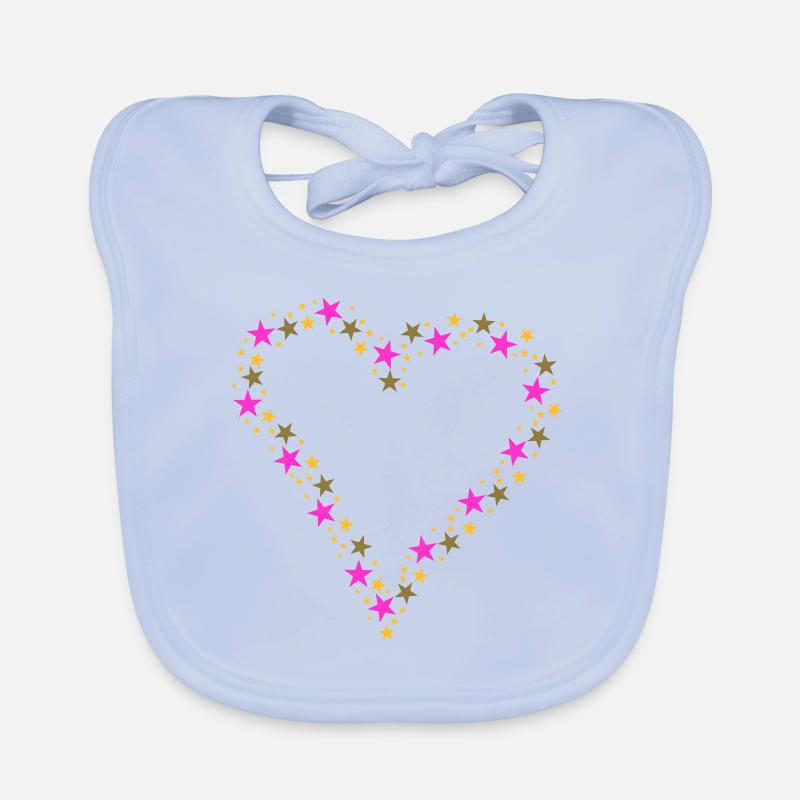 Konfettiherz Baby Bio-Lätzchen