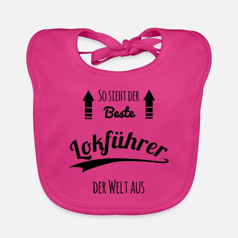 Lokführer - Baby Bio-Lätzchen - Fuchsia