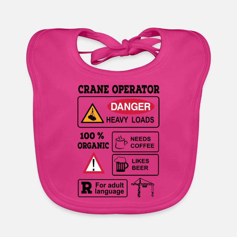 crane operator Organic Baby Bibs