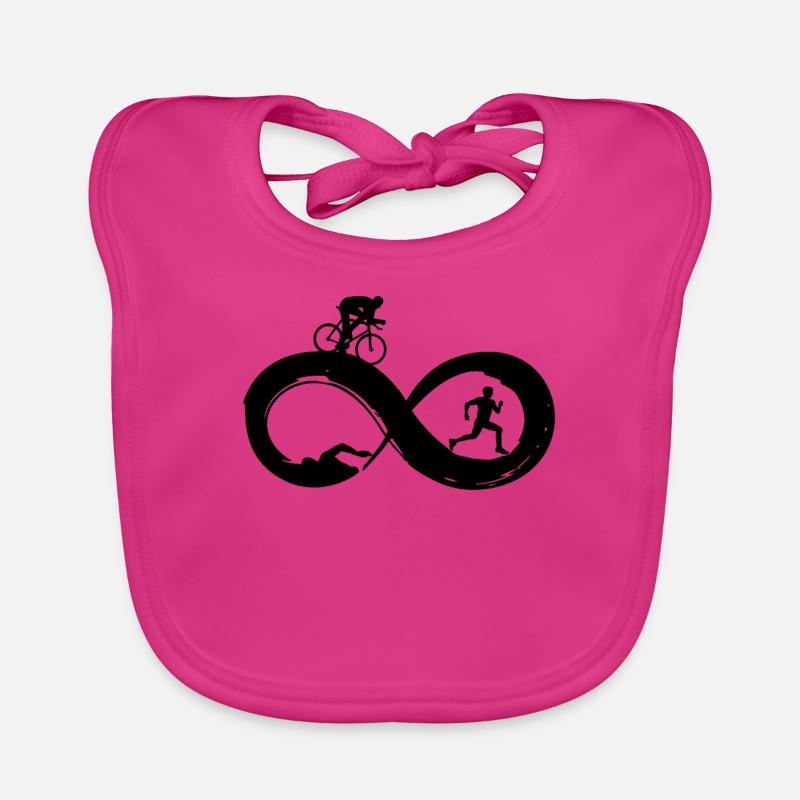 Triathlon - Baby Bio-Lätzchen - Fuchsia
