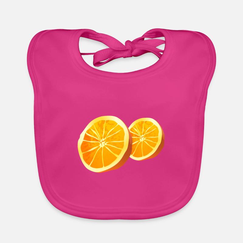 Orange Fruit Fruit Fruit 2 Organic Baby Bibs