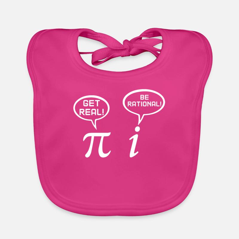 pi et i drôle de maths pour les maths - Bavoir bio Bébé - fuchsia