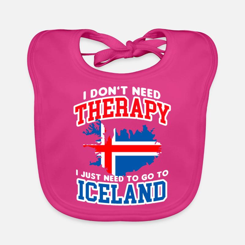 Islande - Bavoir bio Bébé - fuchsia