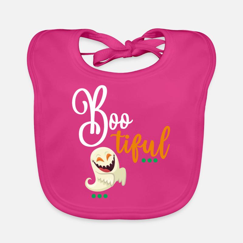 Esprit de Halloween - Bavoir bio Bébé - fuchsia