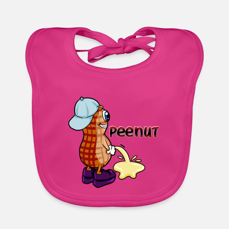 peenut peanut pee nut Organic Baby Bibs
