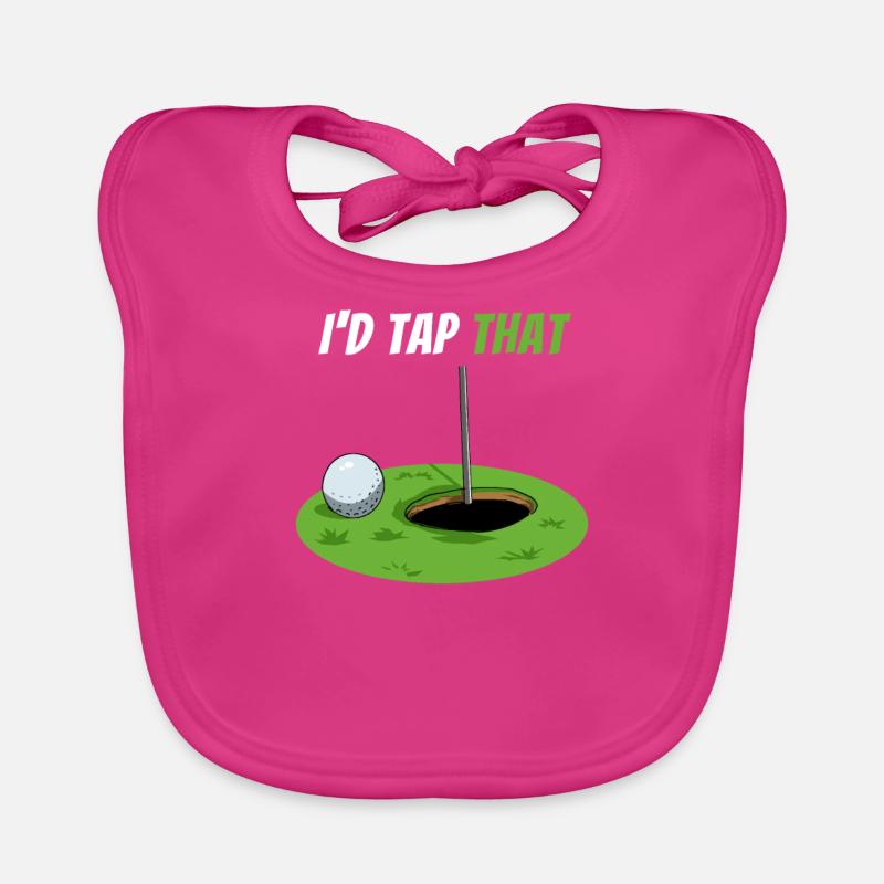 Golf I'd Tap that Golfer Golfspieler Golfball Baby Bio-Lätzchen