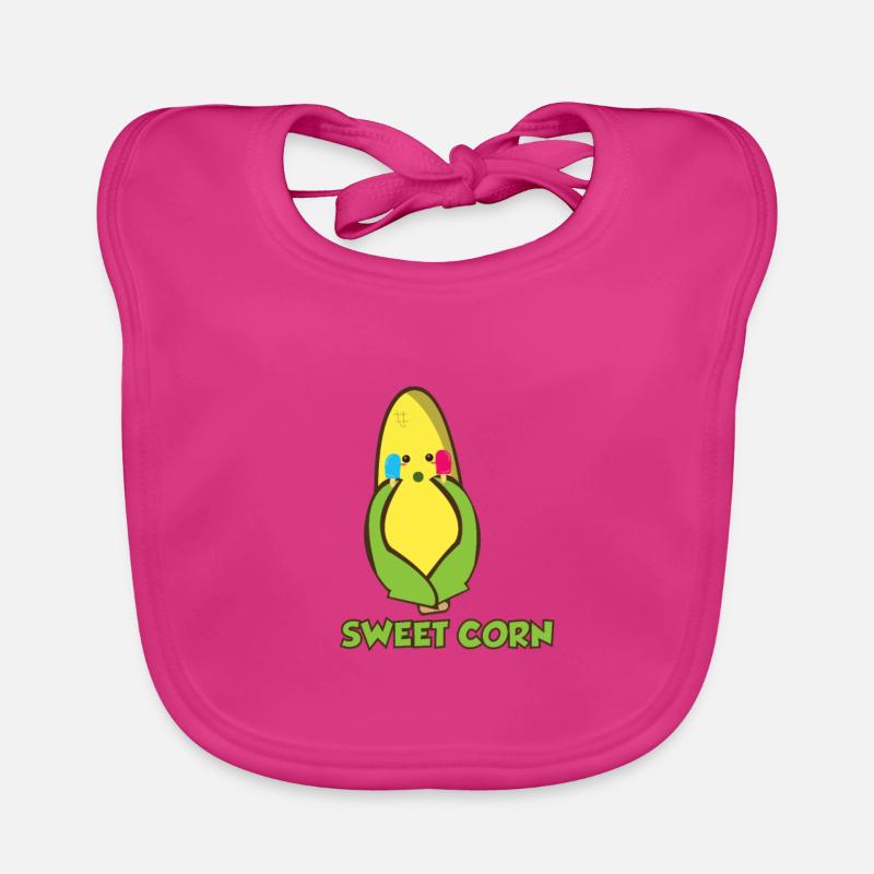 Sweet corn! Corn Corn Saying Gift Idea Organic Baby Bibs