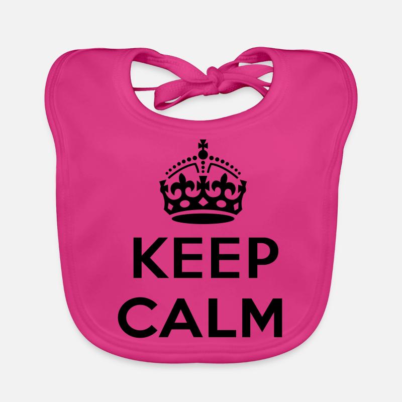 keep calm and your text Bavaglino ecologico per neonato