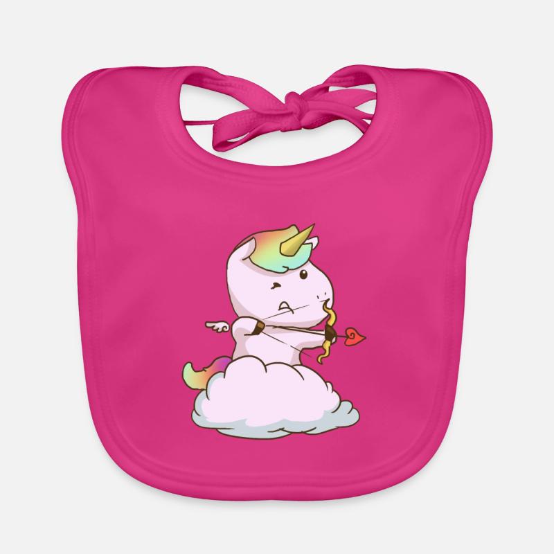 Amor Einhorn Cupid Einhörner Romantisch Niedlich Baby Bio-Lätzchen