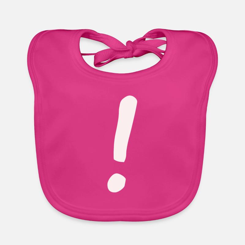 Point d’exclamation - Bavoir bio Bébé - fuchsia