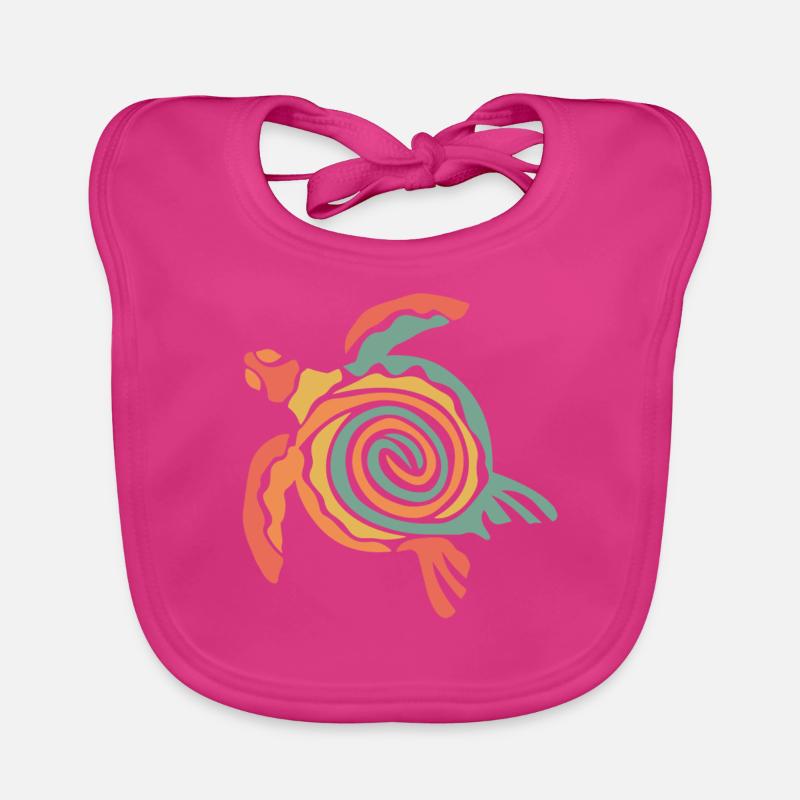 Turtle retro style Organic Baby Bibs