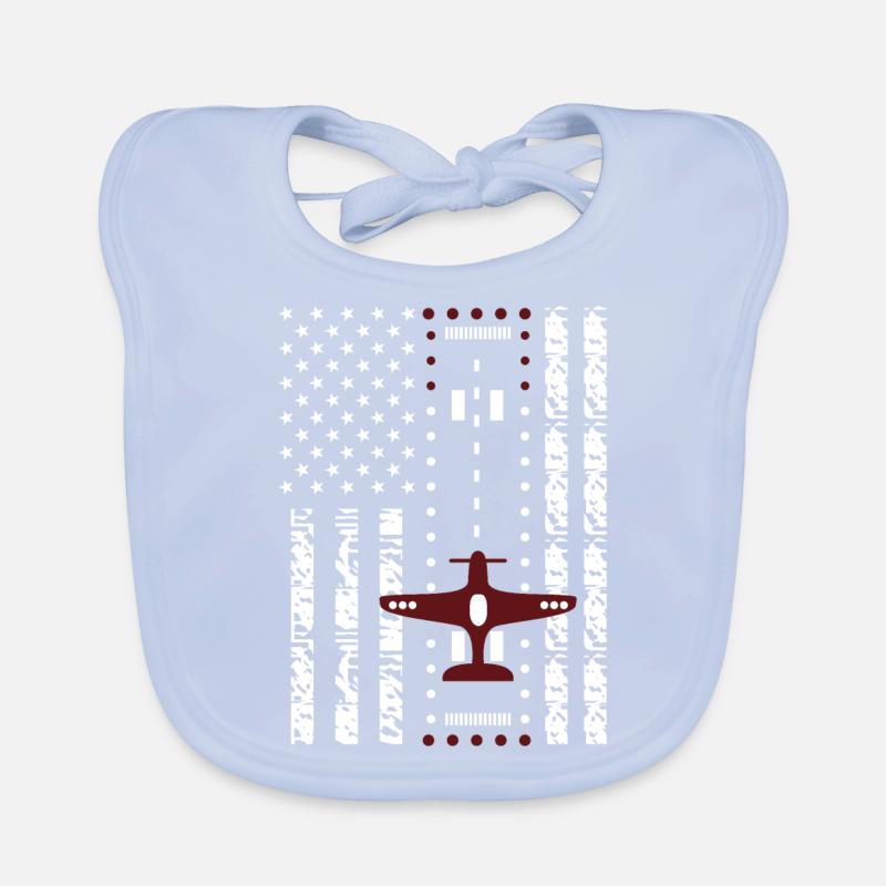 Runway plane Organic Baby Bibs