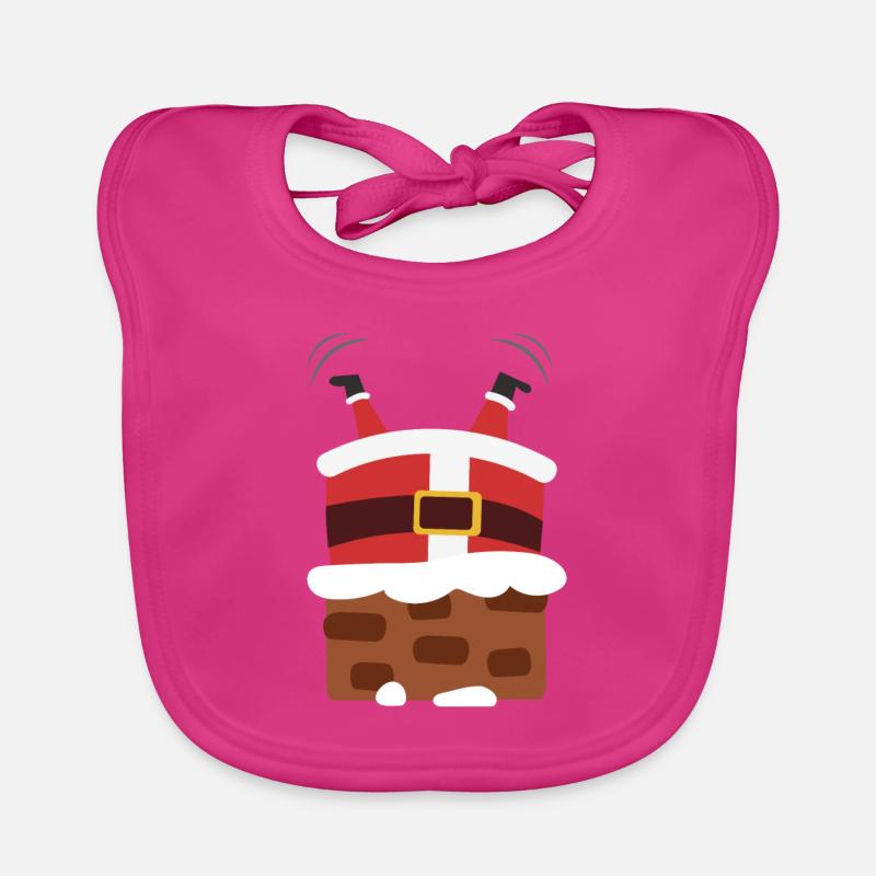Père Noël de Noël cheminée aide Bavoir bio Bébé