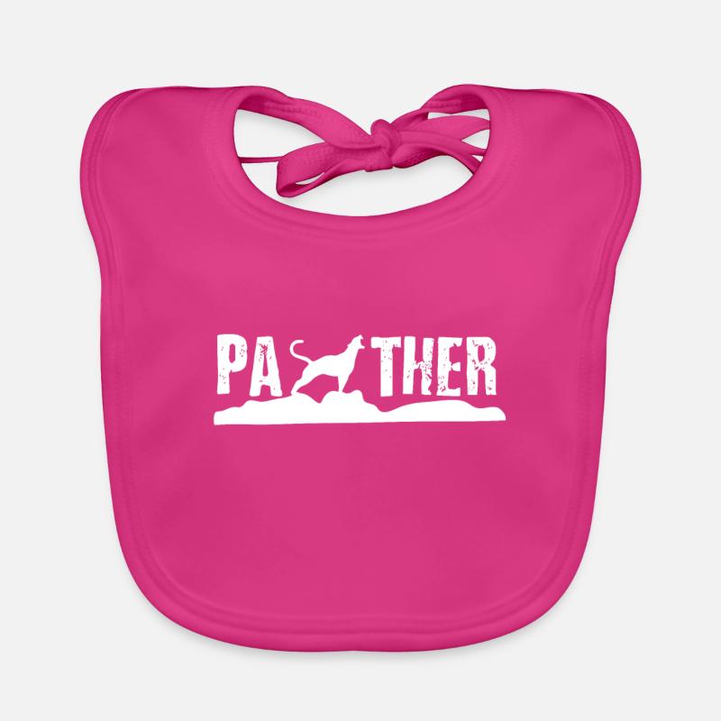 Panther Schriftzug Baby Bio-Lätzchen