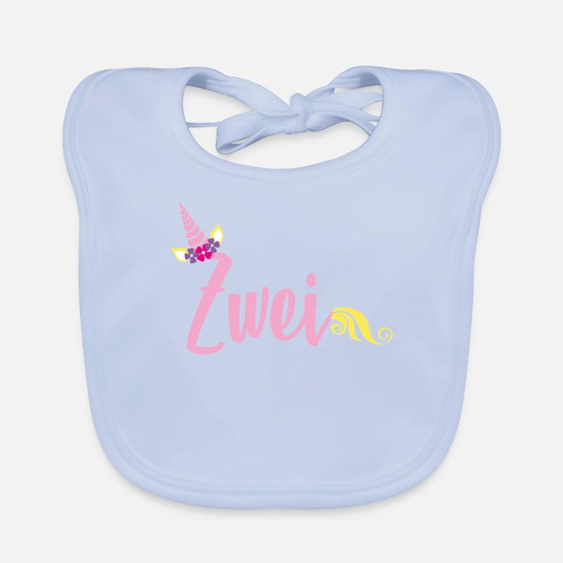 2. Geburtstag Einhorn Baby Bio-Lätzchen